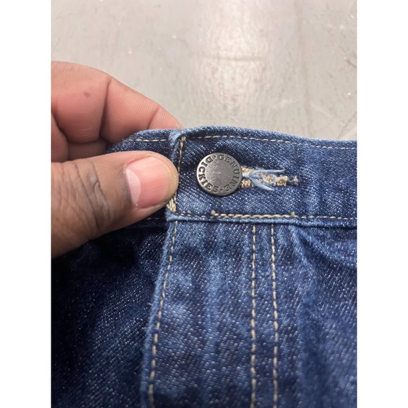 Genuine Dickies Washed Denim Shorts Mens Blue 9" Inseam Loose Fit Classic - 42 - Picture 4 of 8